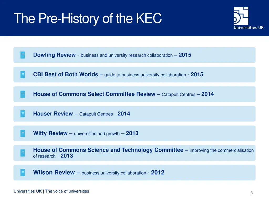 the pre history of the kec