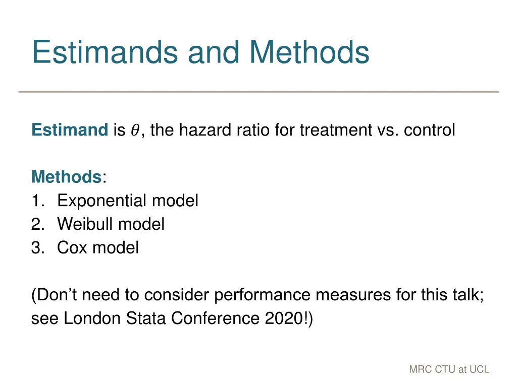 estimands and methods