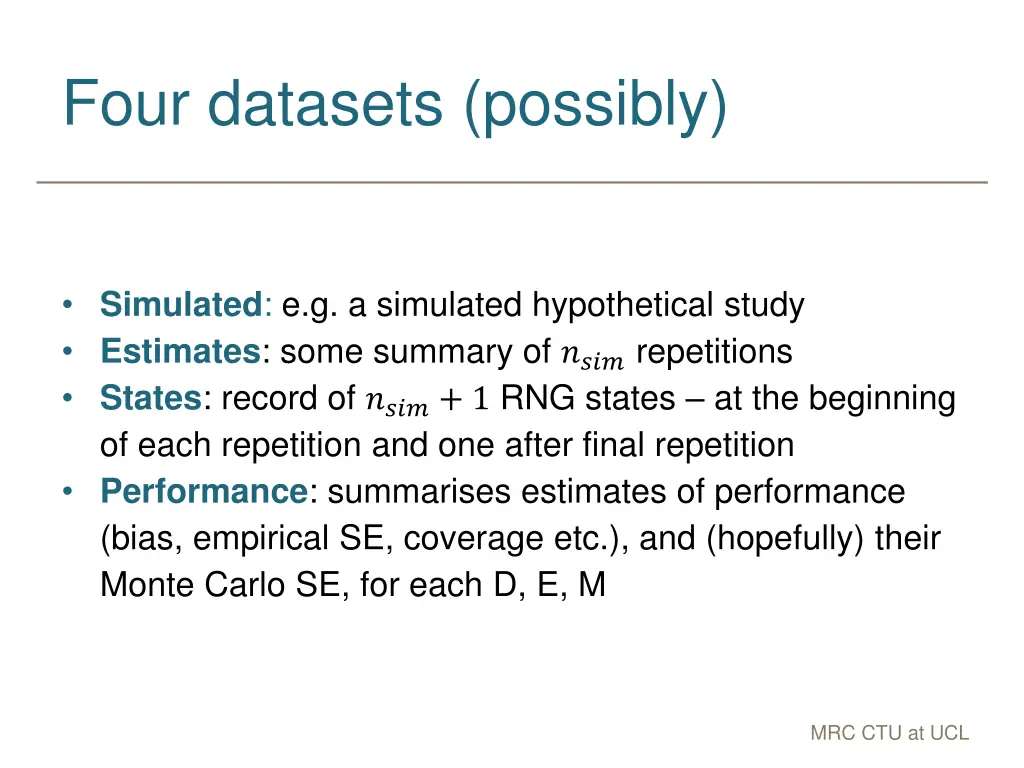 four datasets possibly