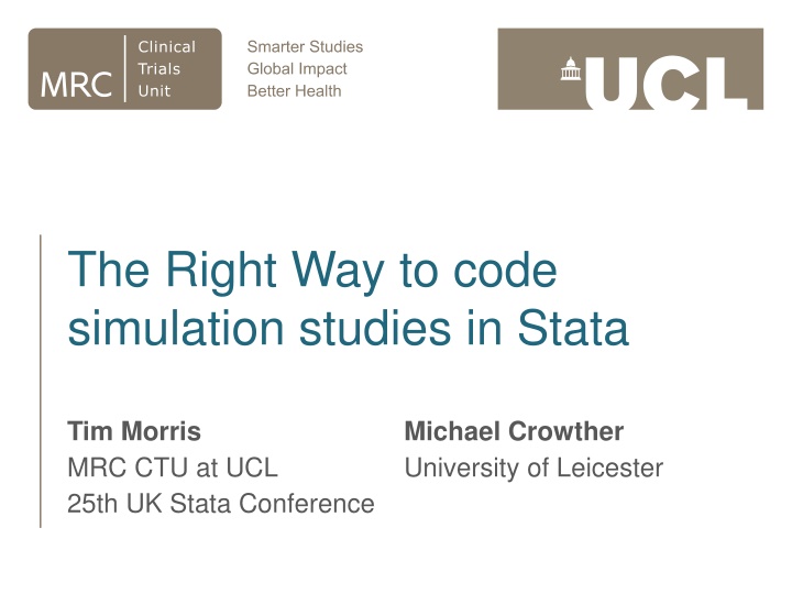 the right way to code simulation studies in stata