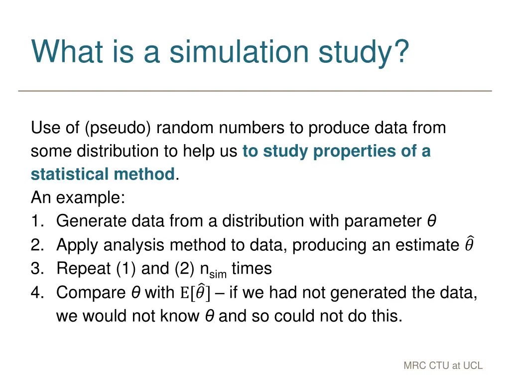 what is a simulation study