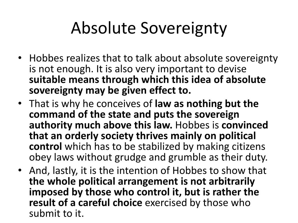 absolute sovereignty