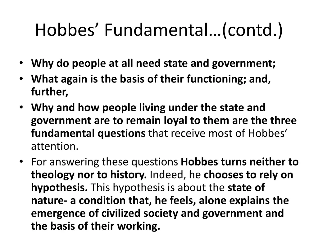 hobbes fundamental contd