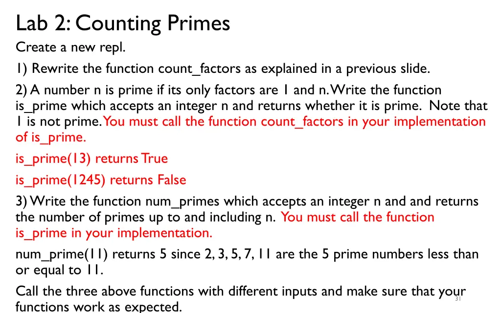 lab 2 counting primes create a new repl 1 rewrite