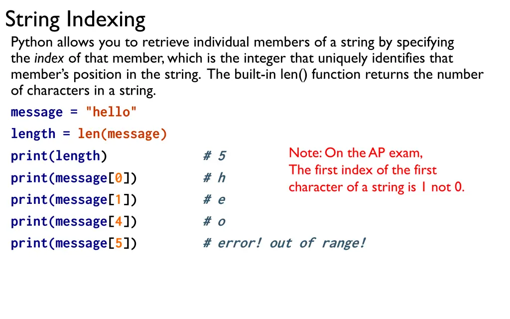 string indexing python allows you to retrieve