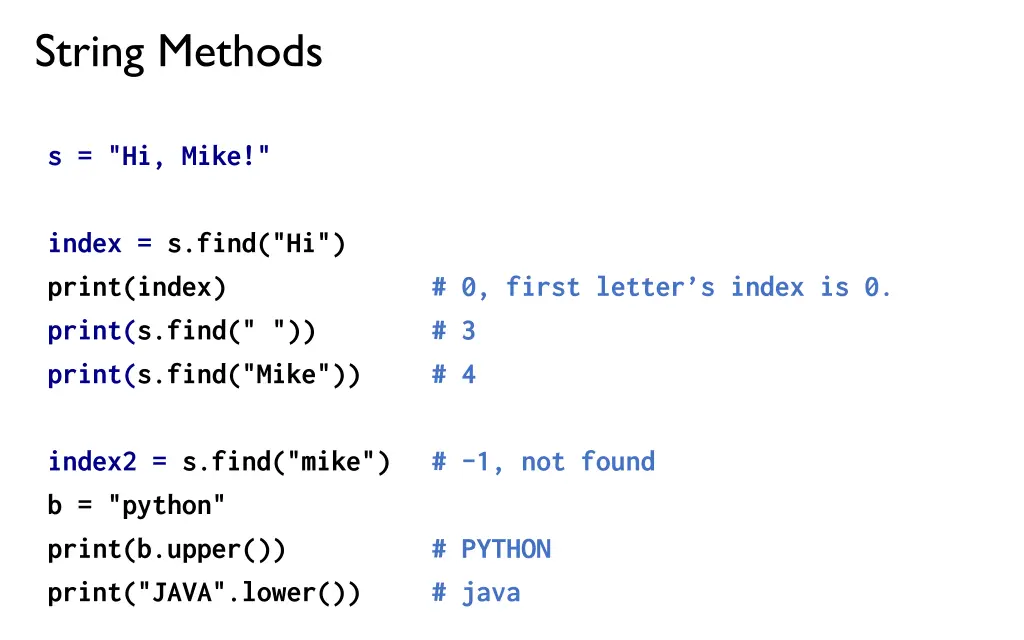 string methods