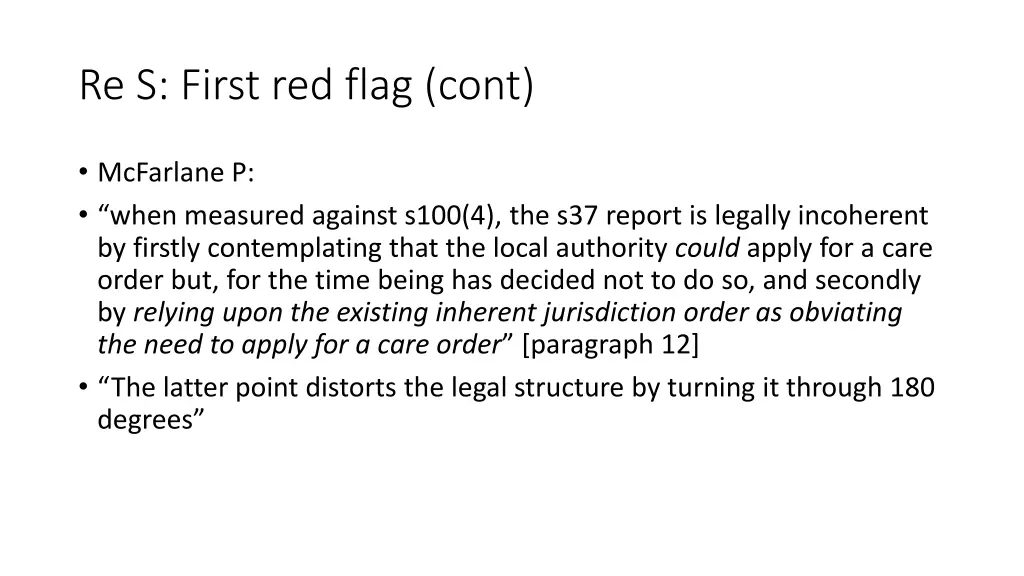 re s first red flag cont