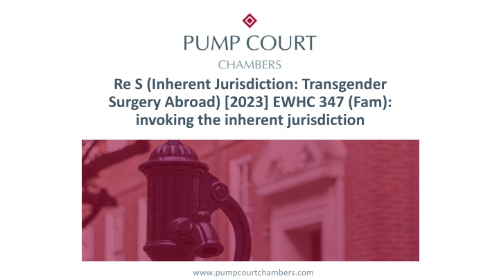 re s inherent jurisdiction transgender surgery