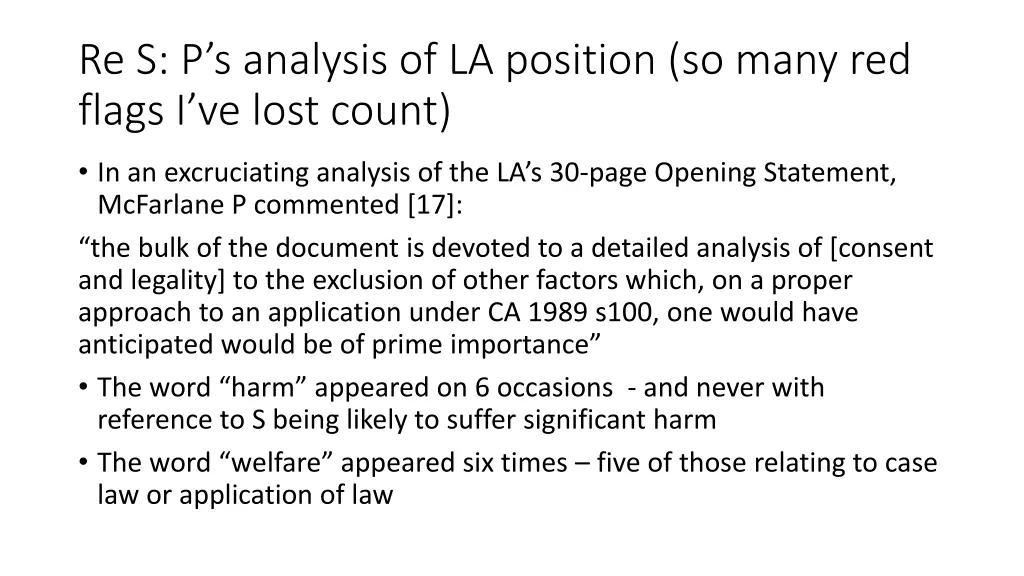 re s p s analysis of la position so many