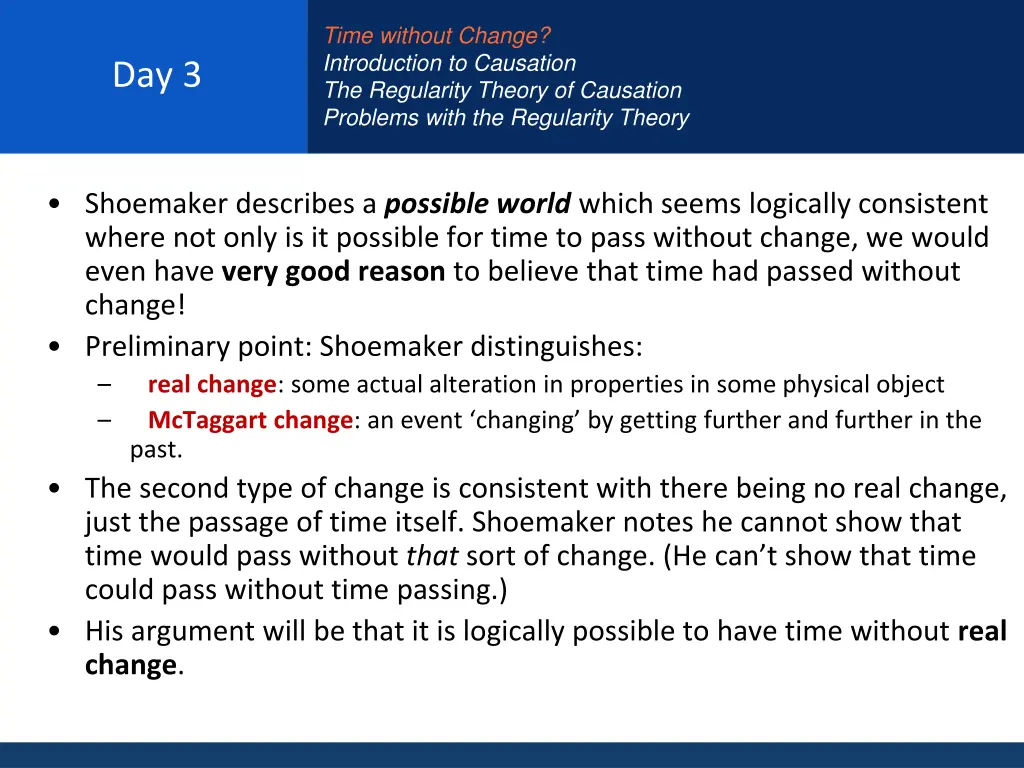 time without change introduction to causation 2