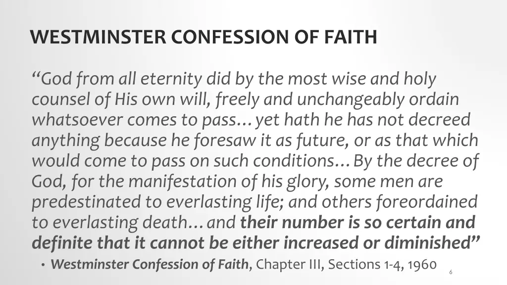 westminster confession of faith