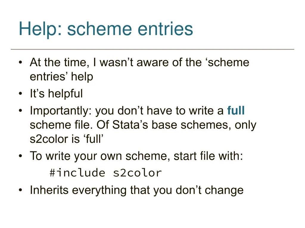 help scheme entries