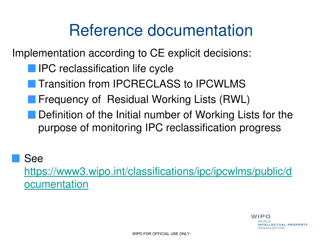 reference documentation