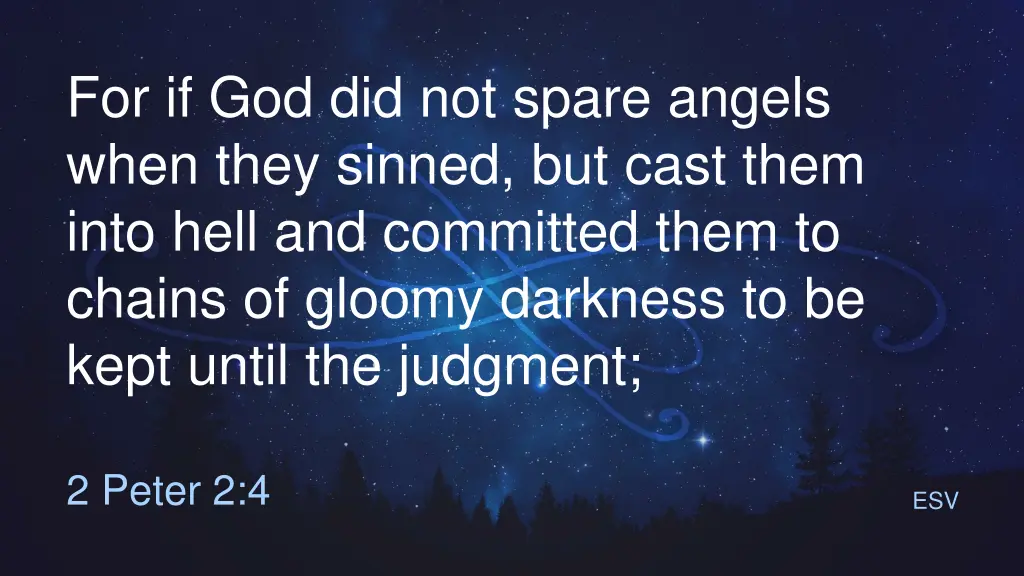 for if god did not spare angels when they sinned