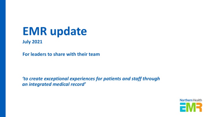 emr update july 2021