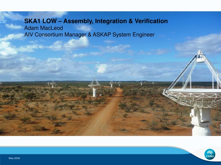 ska1 low assembly integration verification adam