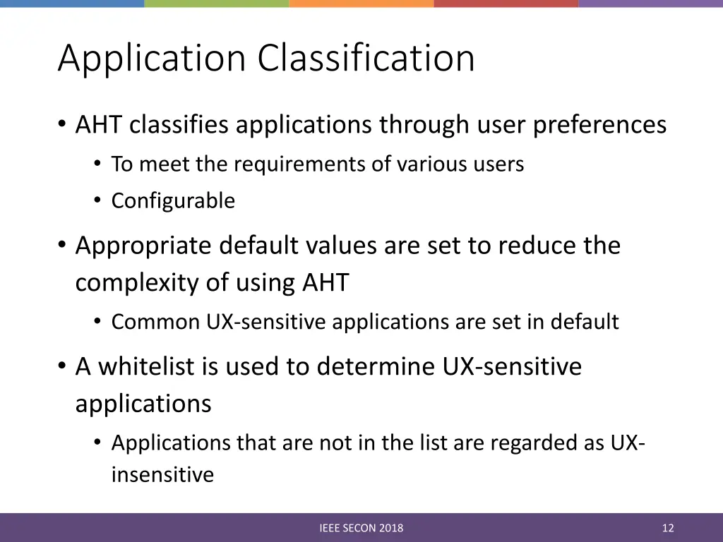 application classification