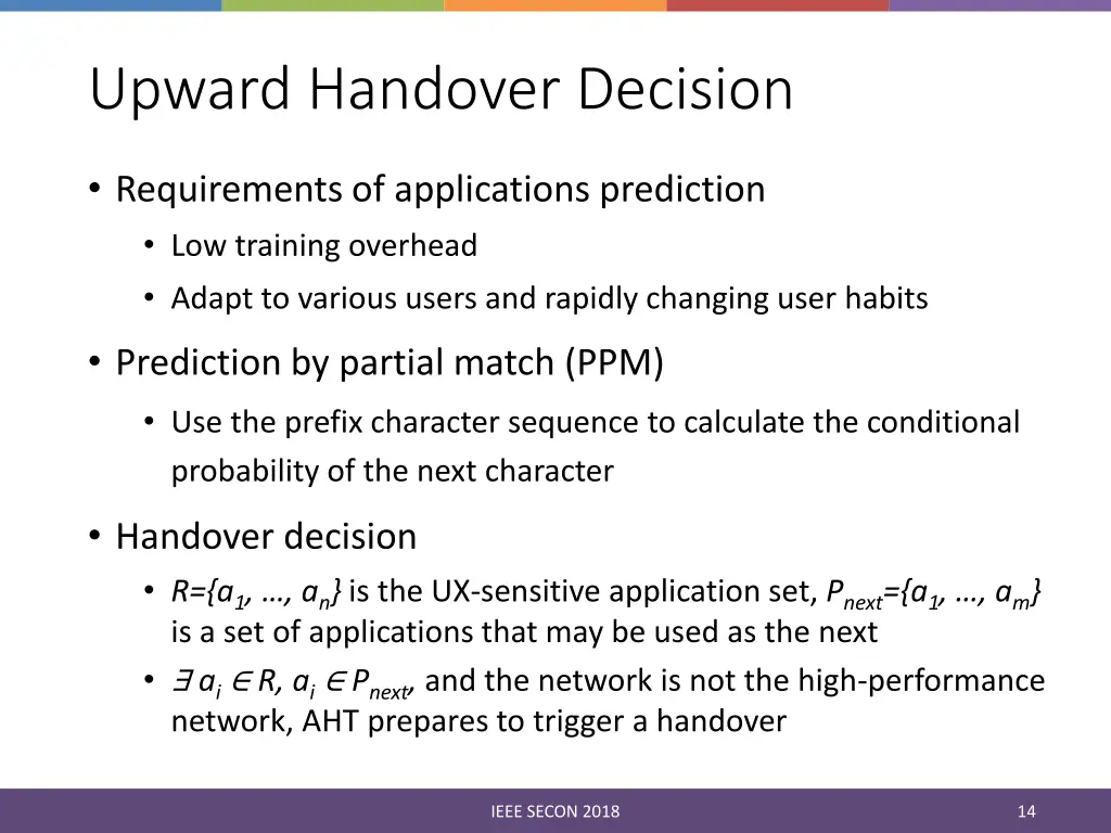 upward handover decision