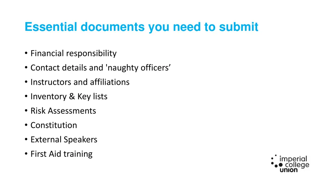 essential documents you need to submit