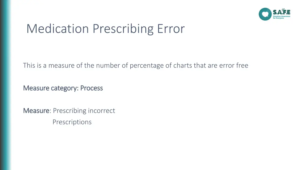 medication prescribing error