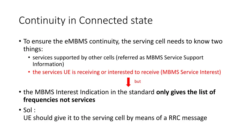 continuity in connected state