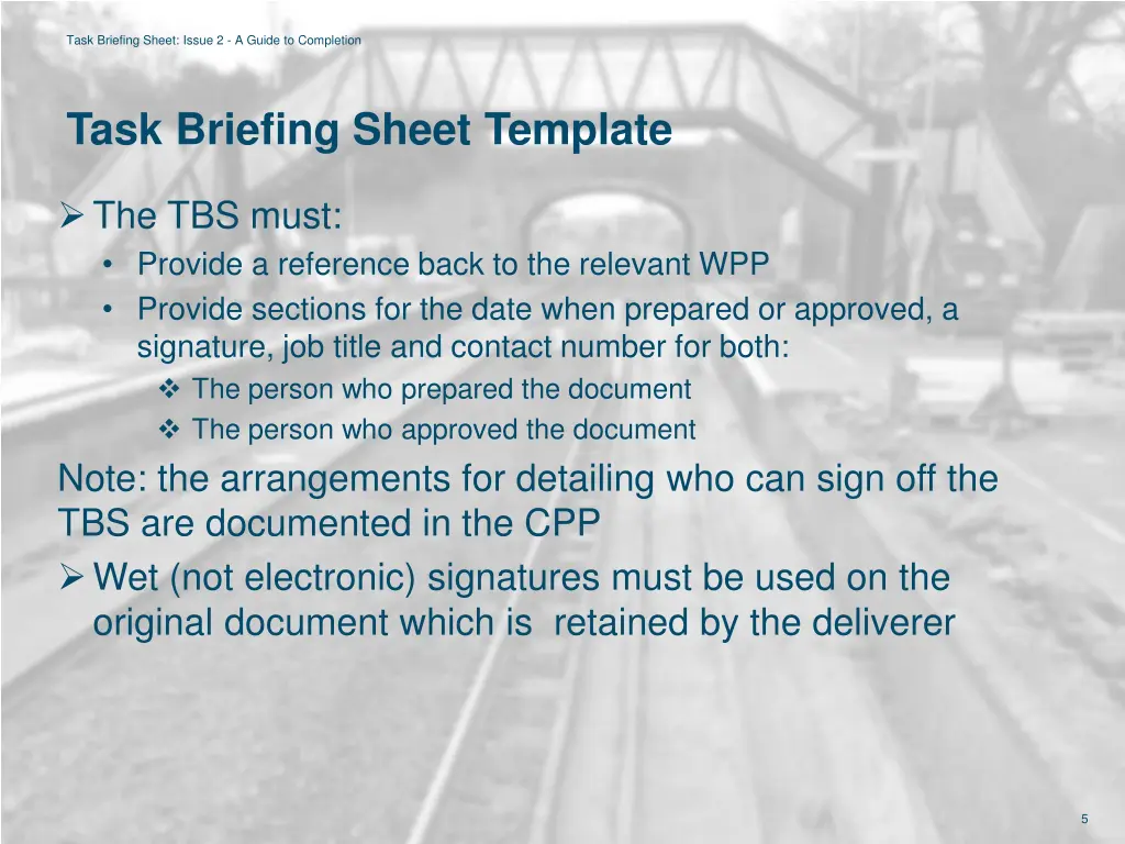 task briefing sheet issue 2 a guide to completion 3