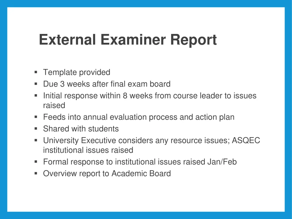 external examiner report 1