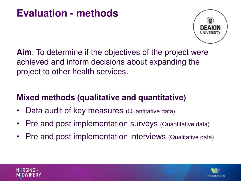 evaluation methods