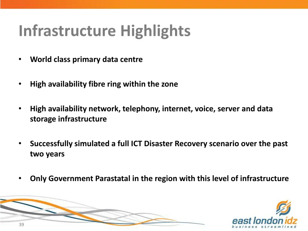 infrastructure highlights