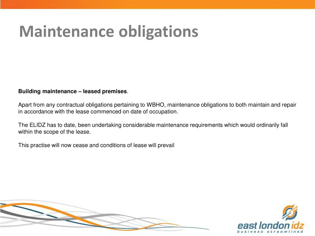 maintenance obligations