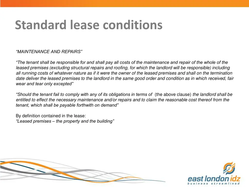 standard lease conditions 1