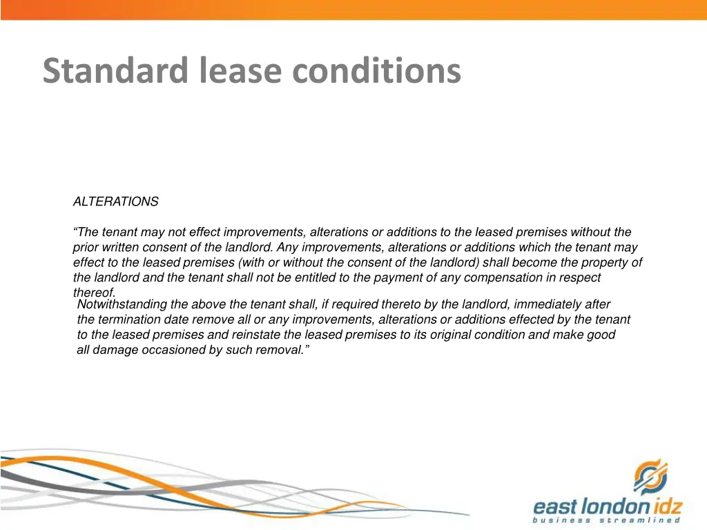 standard lease conditions