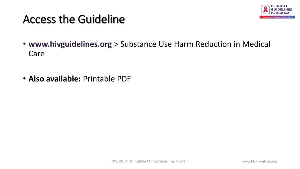 access the guideline access the guideline