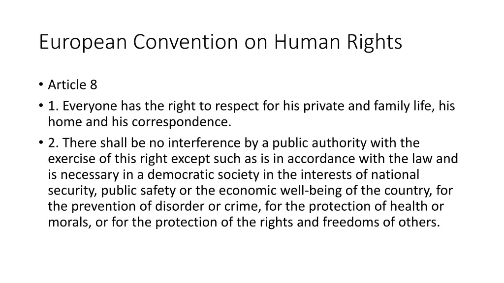 european convention on human rights