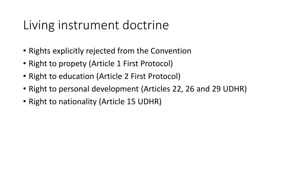 living instrument doctrine 1