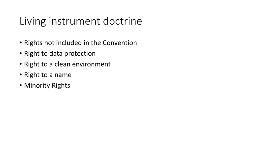 living instrument doctrine 2