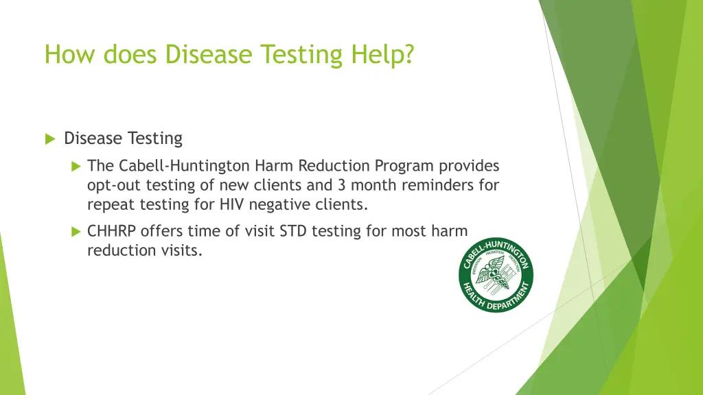 how does disease testing help