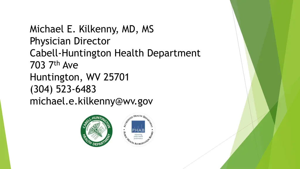 michael e kilkenny md ms physician director