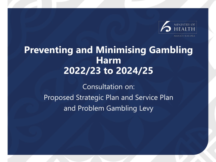 preventing and minimising gambling harm 2022