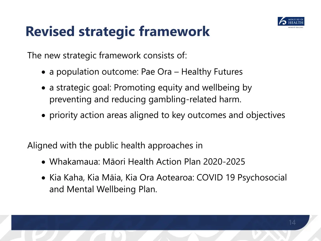 revised strategic framework