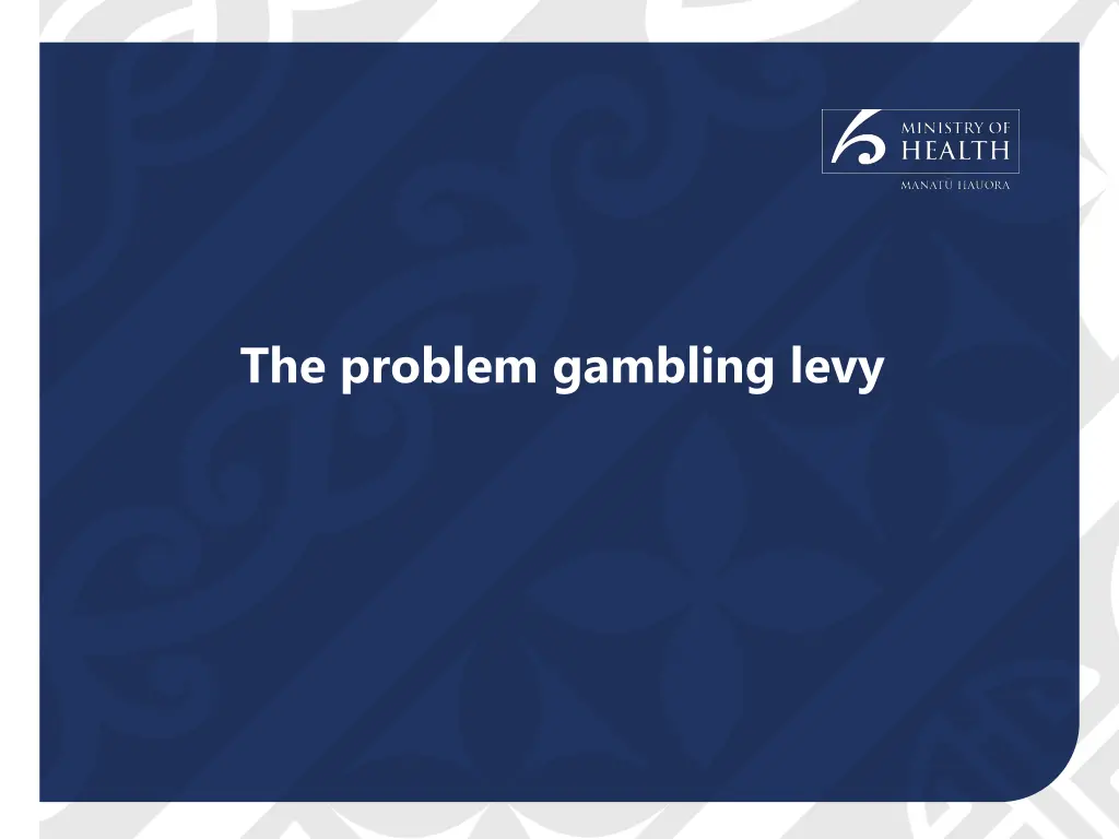 the problem gambling levy