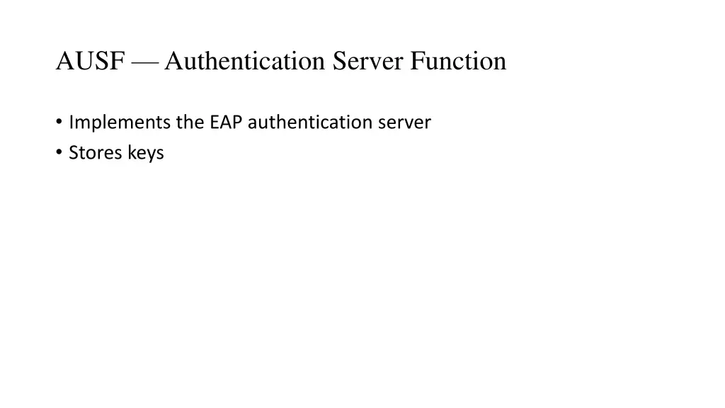 ausf authentication server function