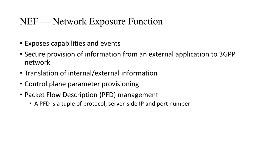 nef network exposure function