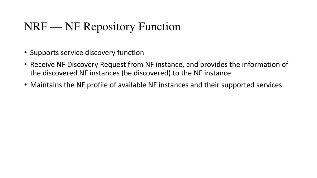 nrf nf repository function