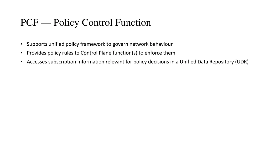 pcf policy control function