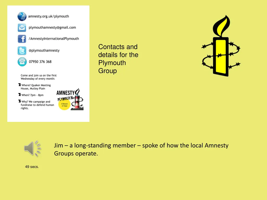 contacts and details for the plymouth group