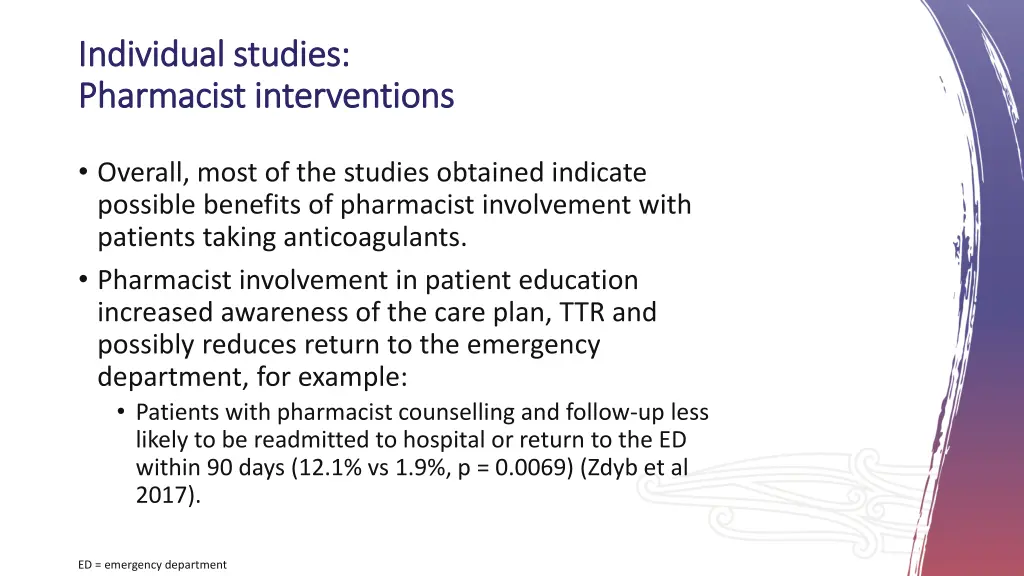 individual studies individual studies pharmacist