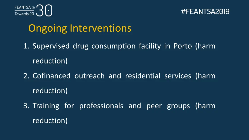 ongoing interventions