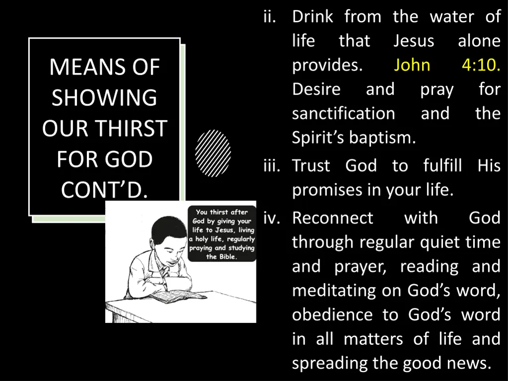 ii drink from the water of life that provides