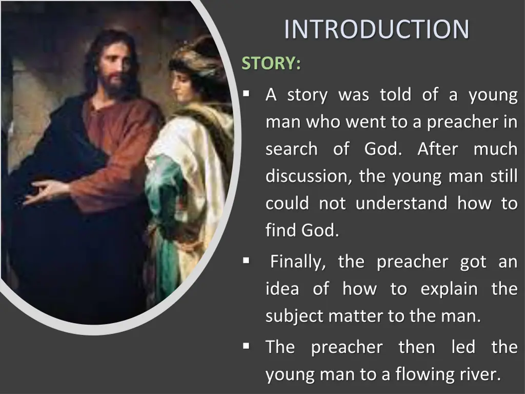 introduction story a story was told of a young